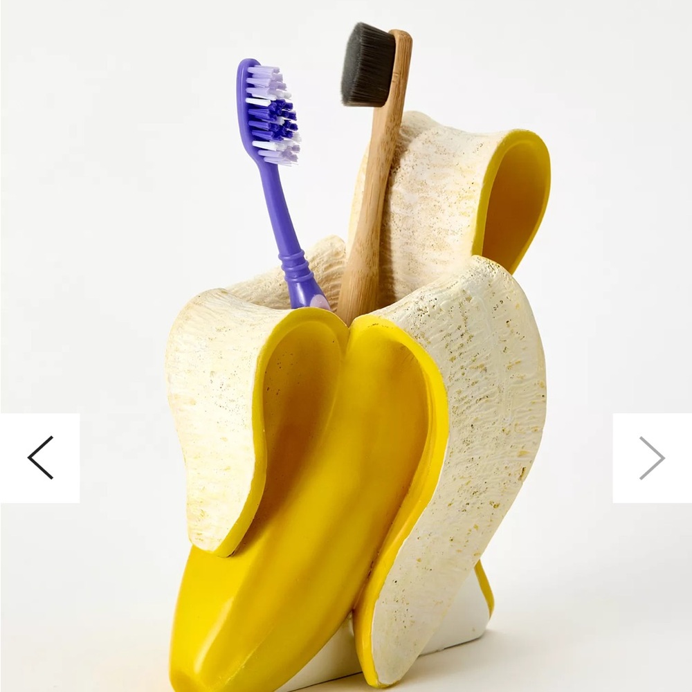 Banana Toothbrush Holder - Yellow